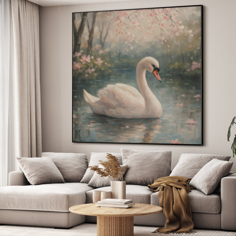 Très grande reproduction d'art sur toile - Art animalier rétro, décoration d'art pour salon ou chambre à coucher - "Assemblage requis du cadre (cadre non fini)"