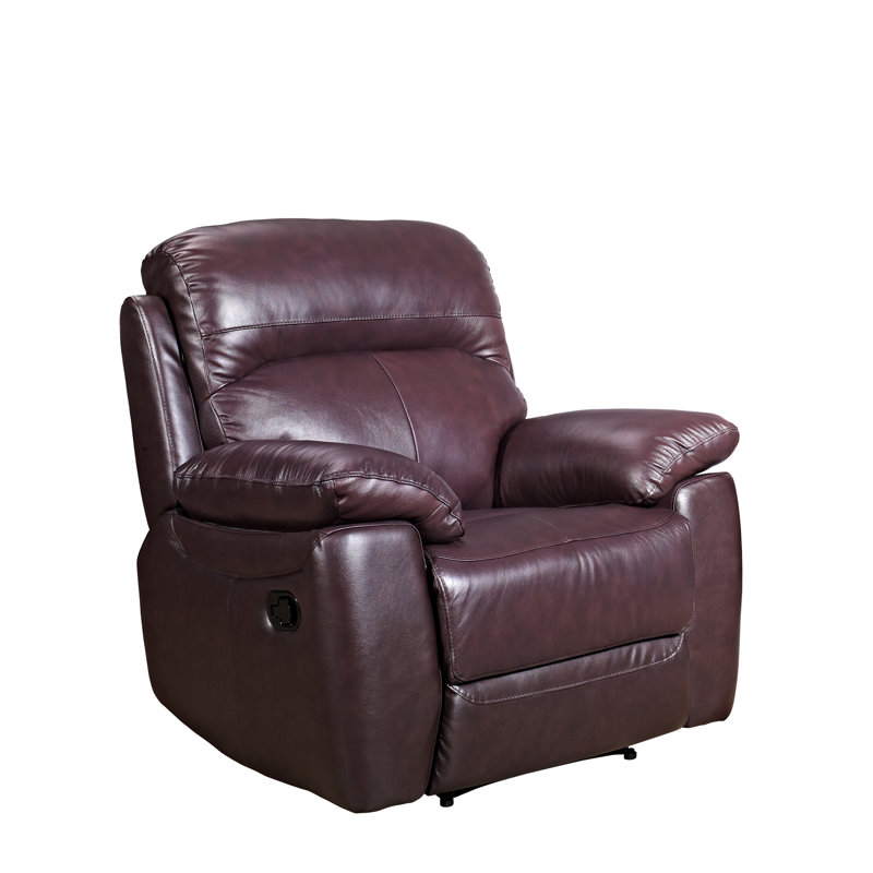Schiavo Leather Club Chair, Chestnut