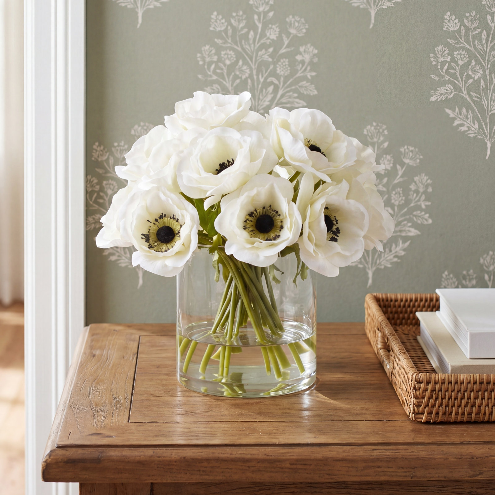 Poppy Floral Arrangement, White