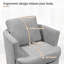 Upholstered Chenille Swivel Armchair-1426768111