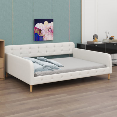 Upholstered Daybed With 4 Support Legs