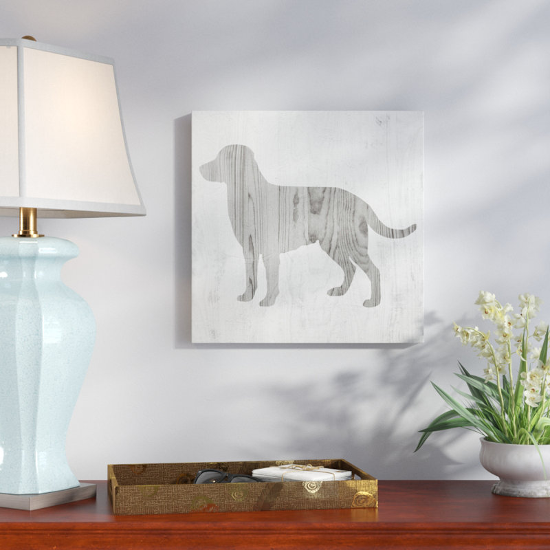 « rustique dog love », impression sur toile tendue, H 24 po x l 24 po x P 1,5 po