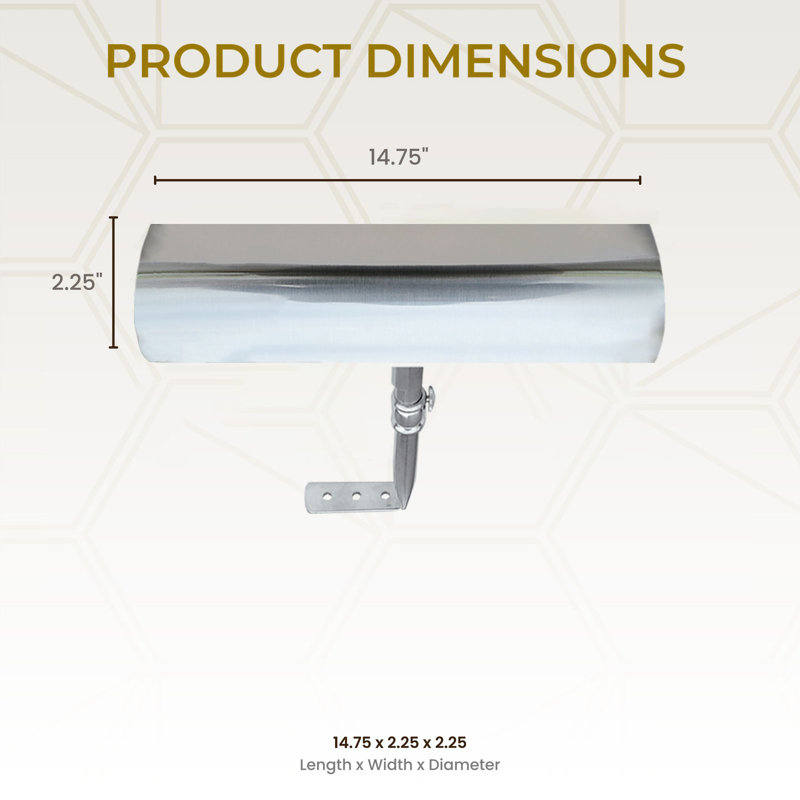 14.75'' Dimmable LED Wall Mounted Picture Light with Remote, Brushed Nickel