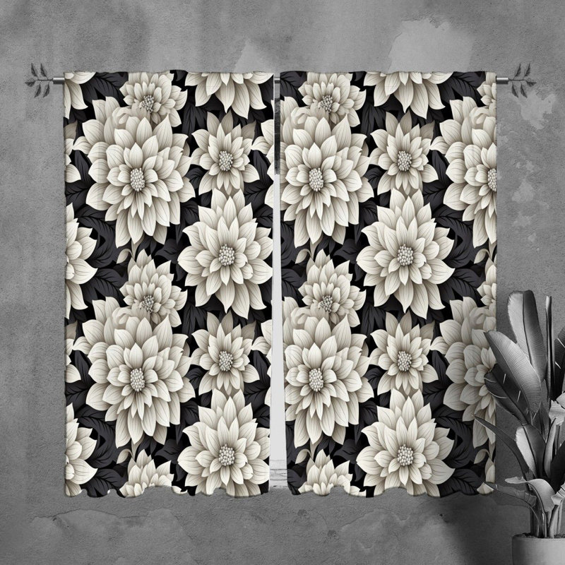 Rideaux à motif floral - 6107, L 40 po x L 61 po