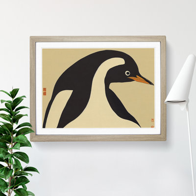 XH1022-6874X Penguin Japanese Abstract 1 Piece Single Picture Frame Wall Art