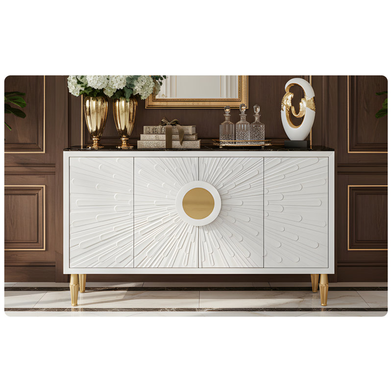 Armoire de rangement 63 "avec portes et tablettes - armoire de rangement pour bureau, armoire de chambre à coucher, armoire de rangement pour couloir, console