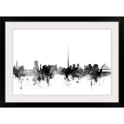 «Dublin Ireland Skyline» par Francy, impression
