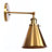 Mekhail 1 - Light Gold Shade Classic Dimmable Swing Arm Wall Sconces