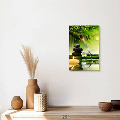 Bamboo Water Flow Canvas Print