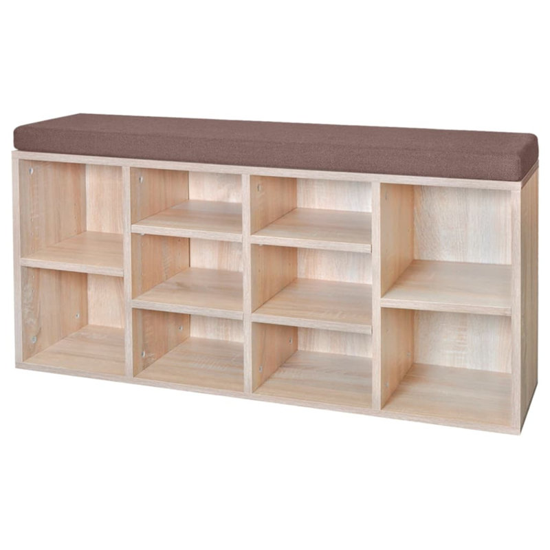Caillou 10 Pair Shoe Storage Cabinet, Light Brown