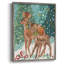 «Doe and Fawn I», reproduction encadrée - bois massif-554339847