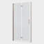 Porte de douche pivotante universelle à réglage de 1 3/8 po avec verre trempé de 1/4 po