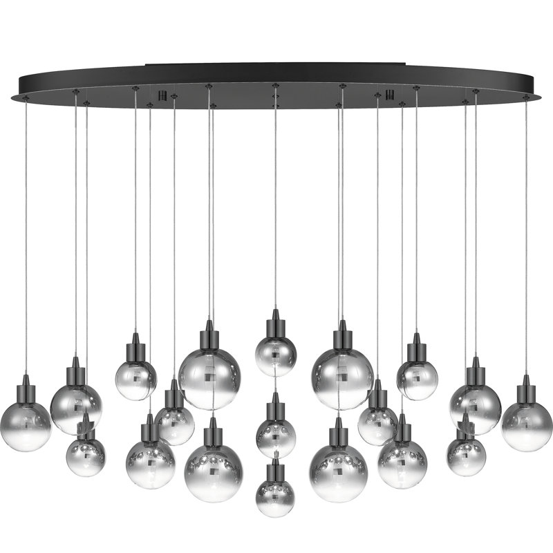 Luminaire suspendu linéaire à 1 lumière pour îlot de cuisine Twedt