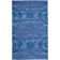 Kouerga Hand Tufted Wool/Viscose Damask Rug in Blue