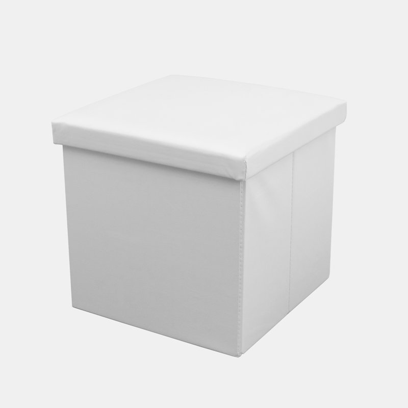 38 FOLDABLE LARGE STORAGE BOX, 38cm H x 40cm W x 6cm D, White