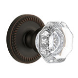 Grandeur Newport Rosette Single Dummy with Chambord Crystal Door Knob