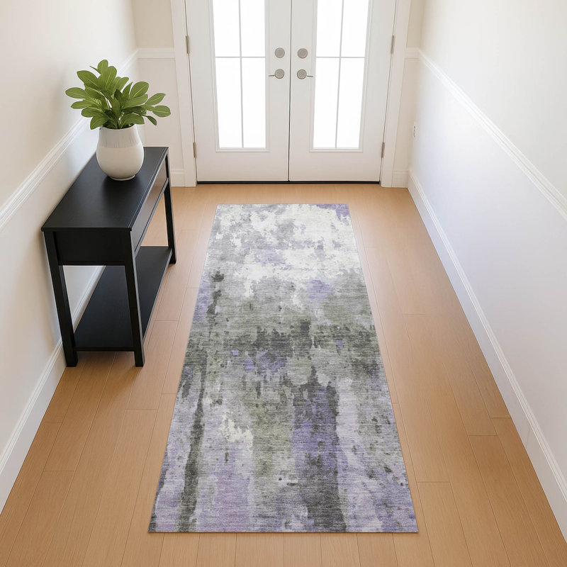 Machine Washable Indoor/Outdoor Pablo ACN2284 Abstract Rug, Runner 2'3" x 7'6"