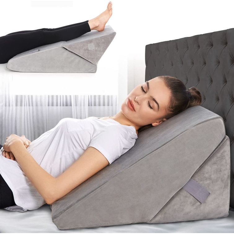 Car Seat Cushion Pad Mat with Strap Memory Foam Wedge Pillow