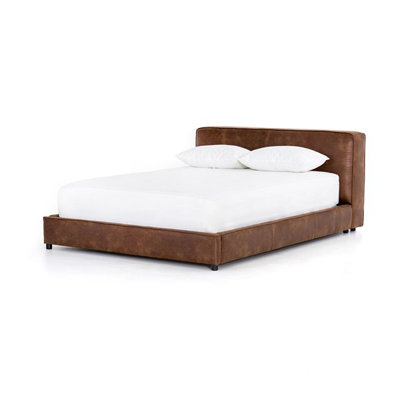 Vegan Leather Platform Bed