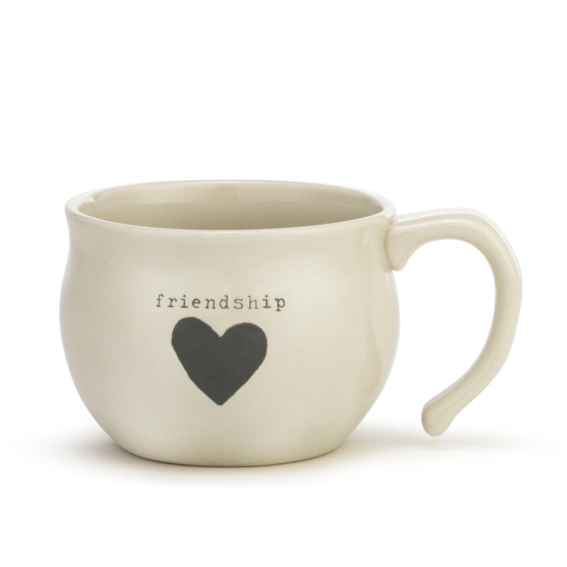 Stoneware Soup Mug, White, Kind