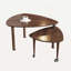 Table basse rotative avec pieds en bois d'hévéa massif-355482