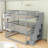 Triple Bunk Bed With Storage Staircase-77389401