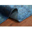 Tapis contemporain abstrait bleu 5 x 8