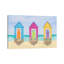 Beach Shacks by Julie Derice - Painting on Canvas-5873851-5873854