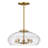 Five Pendant Chain Hanging Light With Clear Glass