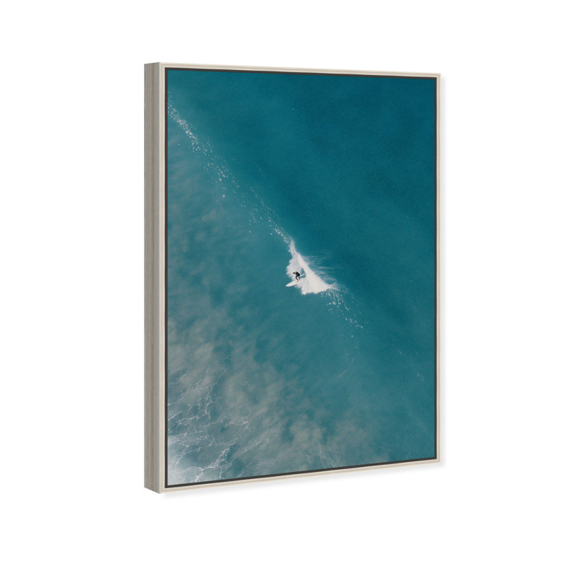 Aquamarine Breath Print by Oliver Gal, 31"H x 21"W, Silver Floater Frame