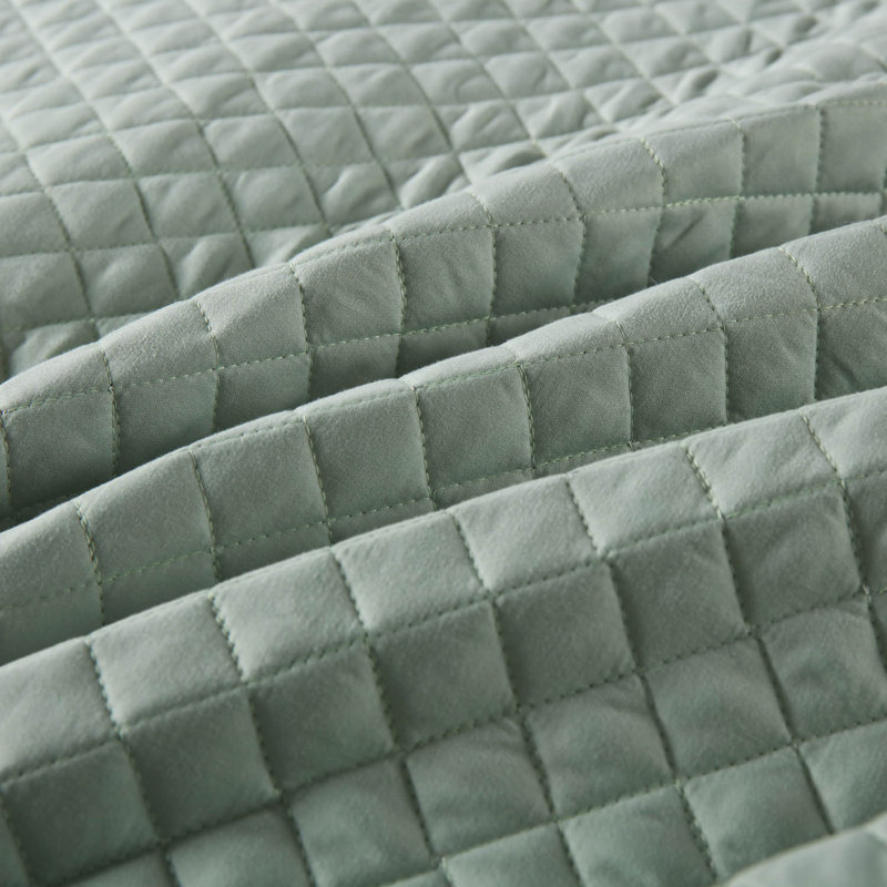  Courtepointe simple en microfibre traditionnelle, Courtepointe double/grand, Sauge