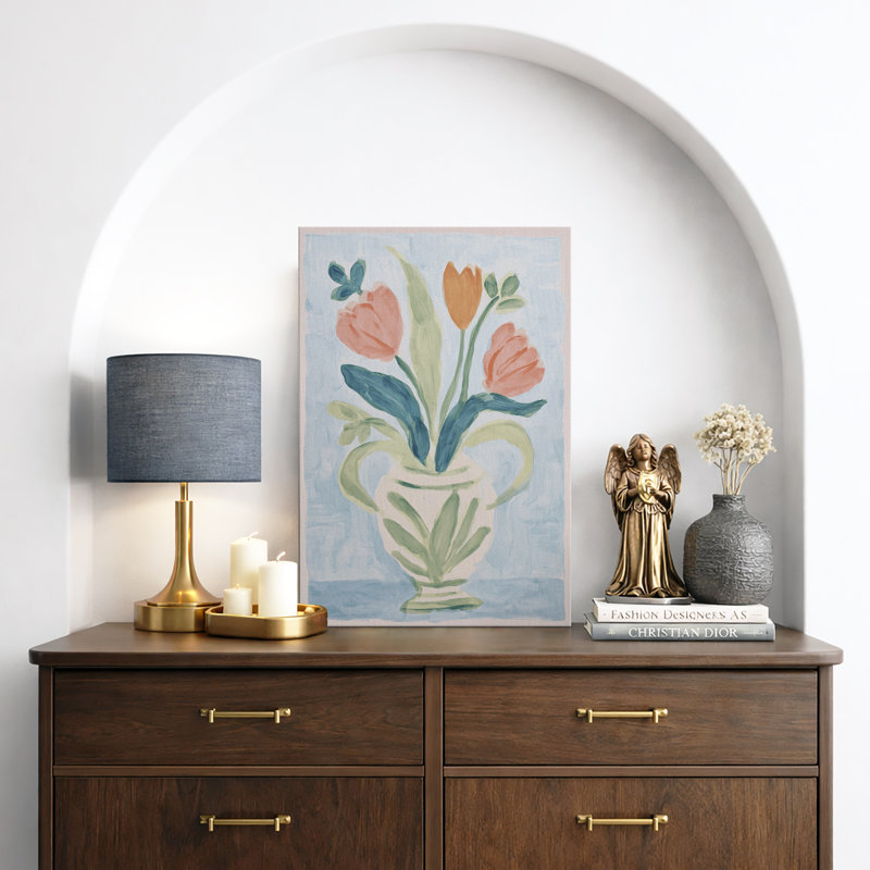 «Tulip Bouquet Art», images de chambre à coucher, impression sur toile encadrée, H 18 po x l 12 po x P 1,5 po, Toile tendue