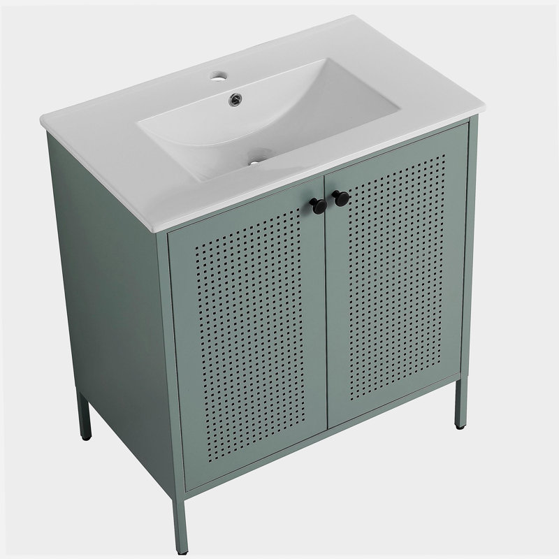 30-inch Freestanding Bathroom Vanity with Ceramic Bowl