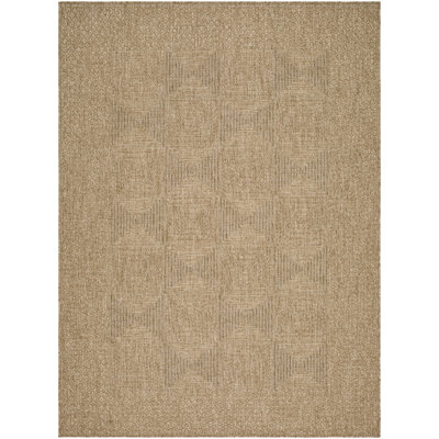 Talbot Geometric Machine Woven Area Rug