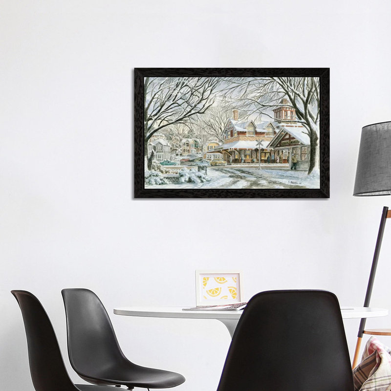 Waiting For The 4:15 by Stanton Manolakas - Print on Canvas, 101.6 cm H x 66.04 cm W, Black Framed