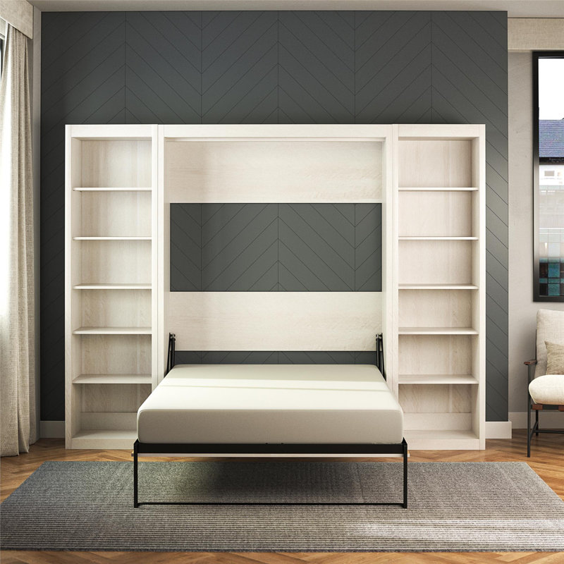 Wexford Murphy Bed with Storage Bookcases | Space-Saving