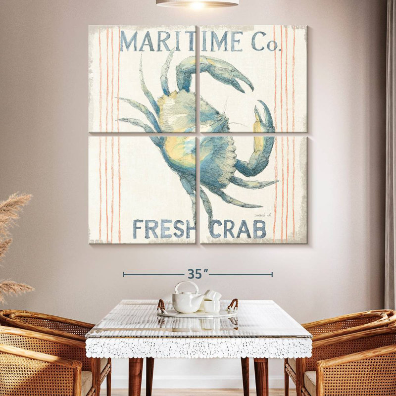 Plaque murale Kema Floursack Nautical Square III, H 50 po x l 50 po