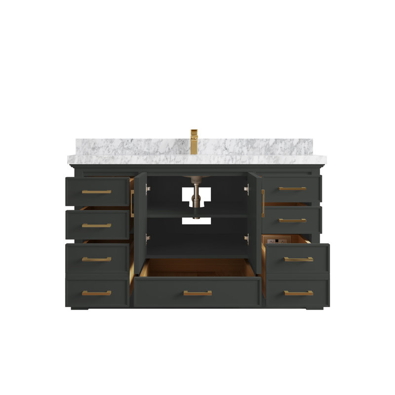 Meuble-lavabo simple avec plateau Charlotte 60