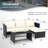3 Piece Patio Conversation Sofa Seating Group With Cushions-433979922