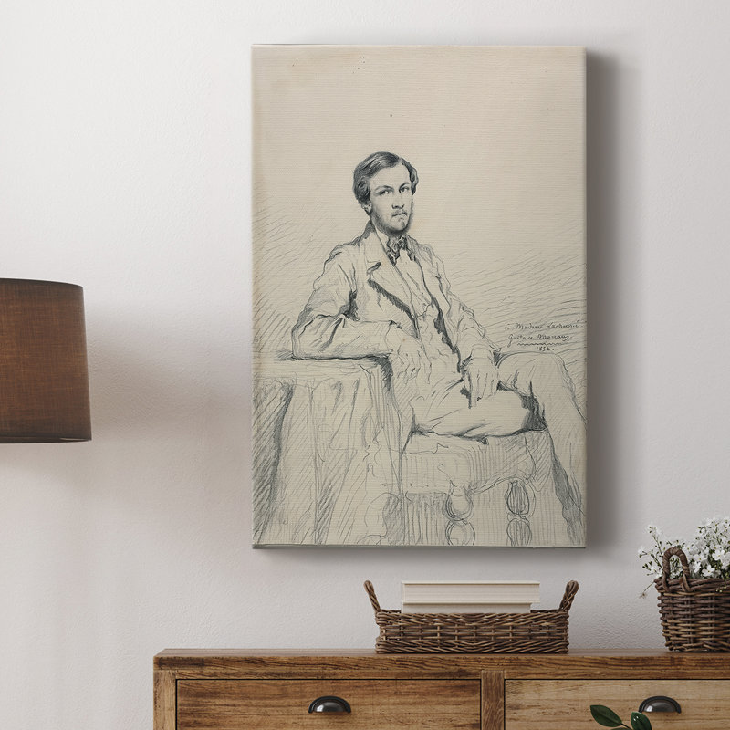 Portrait d'Eugène Lacheurié - Toile tendue par Gustave Moreau, 12 x 18