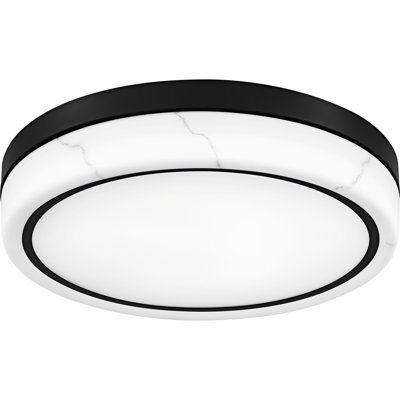 Plafonnier encastré noir mat Gasper