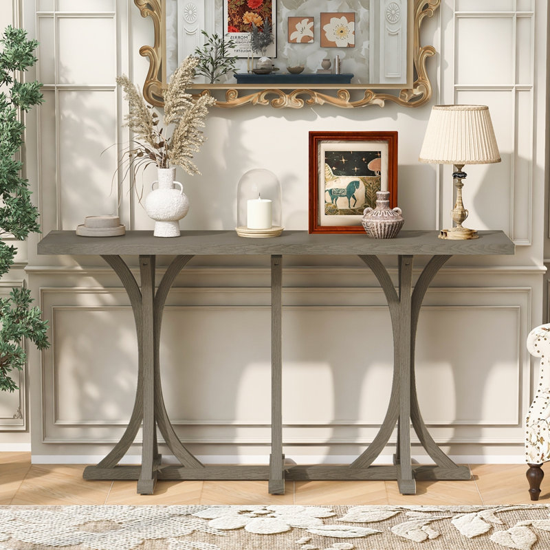 Console en bois 59,8 po, Gris