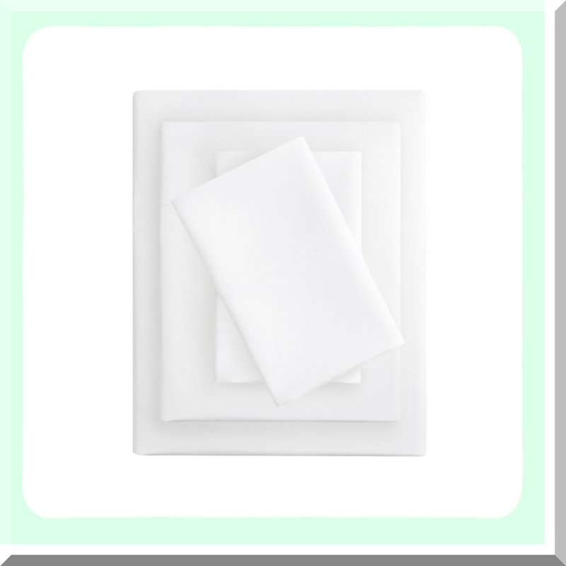 CozyDreams Wrinkle-Resistant Soft Sheets Set - All Season Twin Bedding with Matching Pillow Case, 12" Pocket, Microfiber White - Modern & Cozy