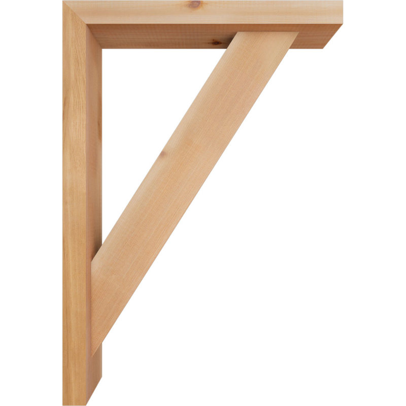 Support de bloc traditionnel avec entretoise décalée, 26 x 18, Cèdre rouge occidental de l 3 1/2 po (lisse)