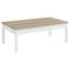 Ensemble de tables basses 3 pièces en pin et blanc vieilli