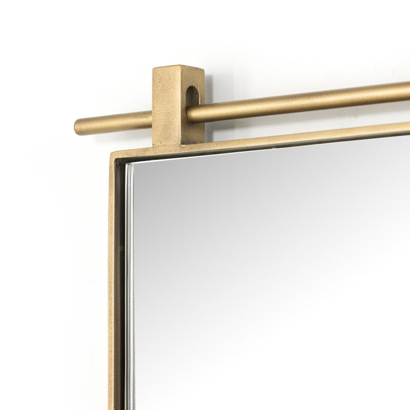 Chico Metal Wall Mirror, Antique Brass