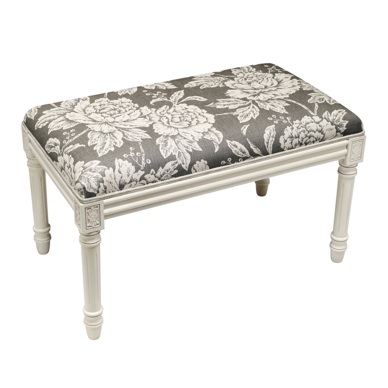 Banc rembourré Kamari, Grey Floral 4