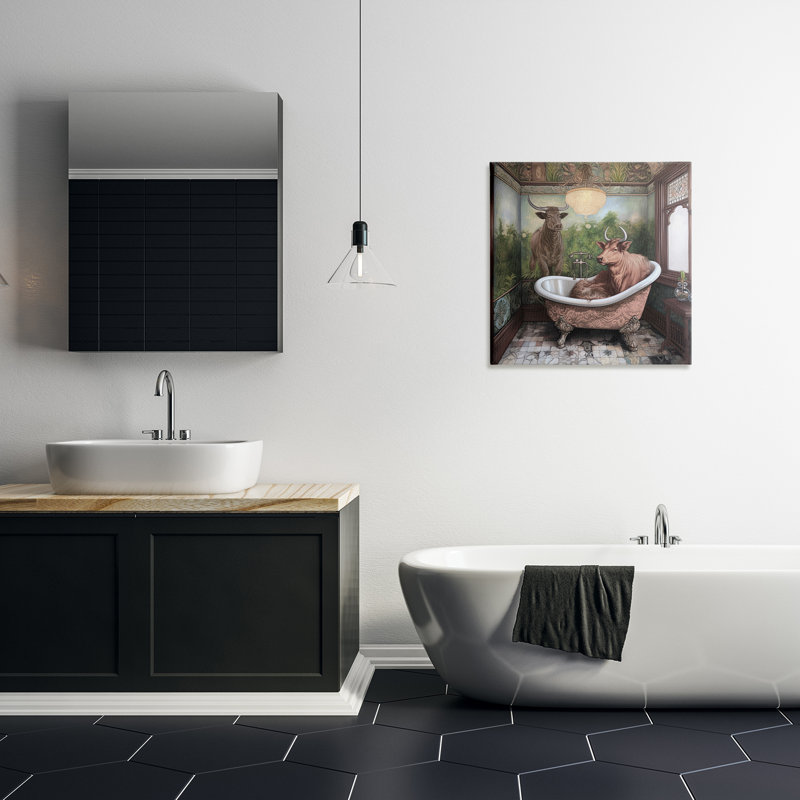 Toile pour baignoire Longhorn, par Sasha, H 24 po x l 24 po