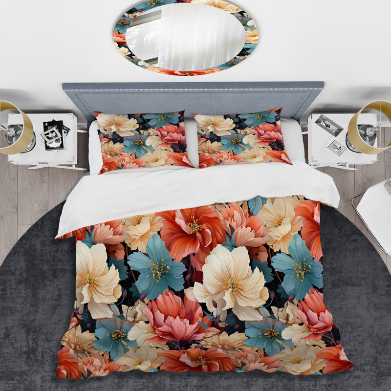 Ensemble de housse de couette pastel, Housse de couette simple + 1 taie décorative stan