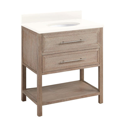 30" Robertson Single Bathroom Vanity Set with Oval Undermount Sink